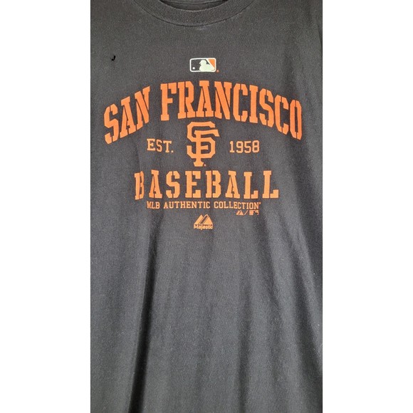 San Francisco Baseball MLB Authentic collection Tee Size Large On Majestic Tag - Picture 2 of 6